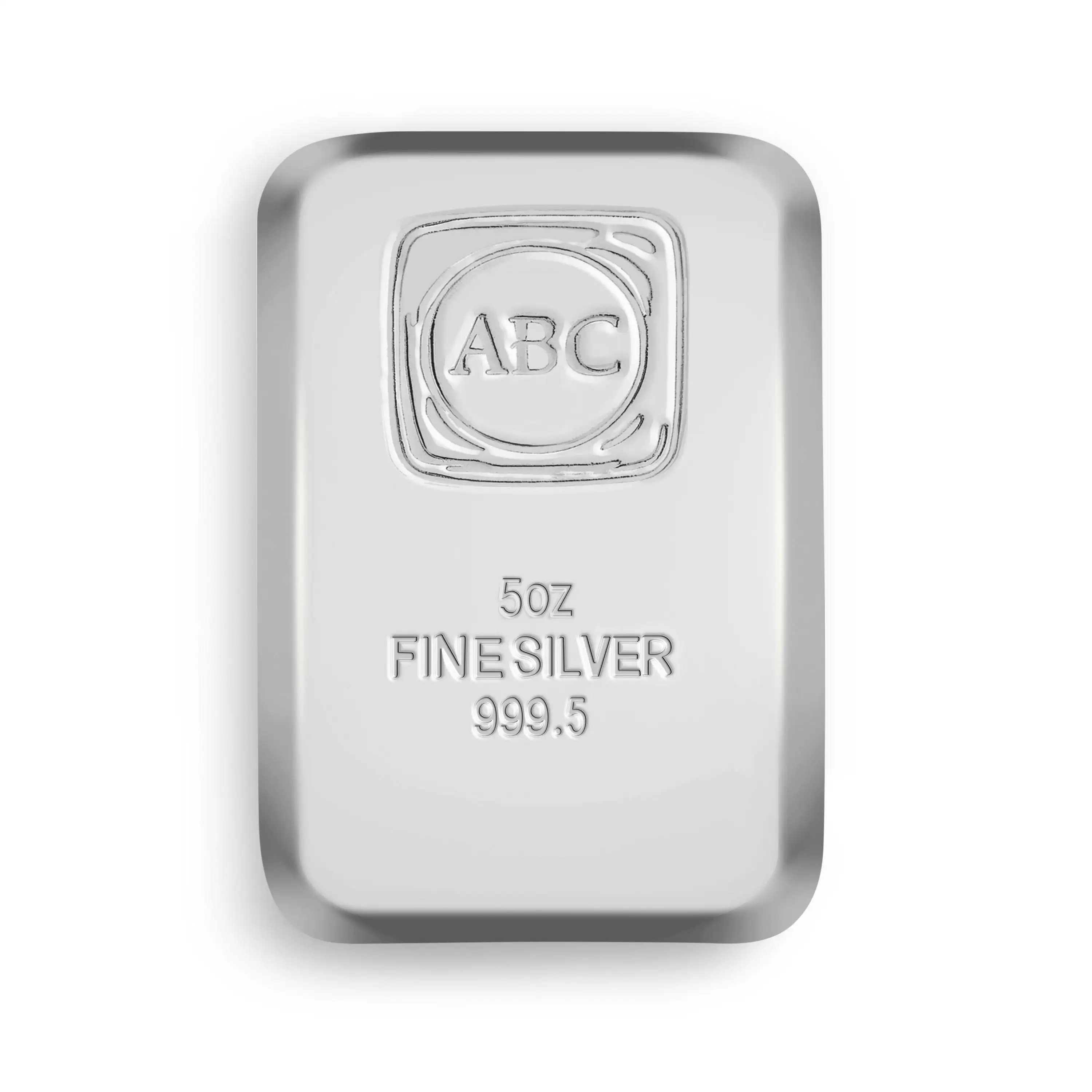 5oz ABC Cast Silver Bullion Bar 999 Purity