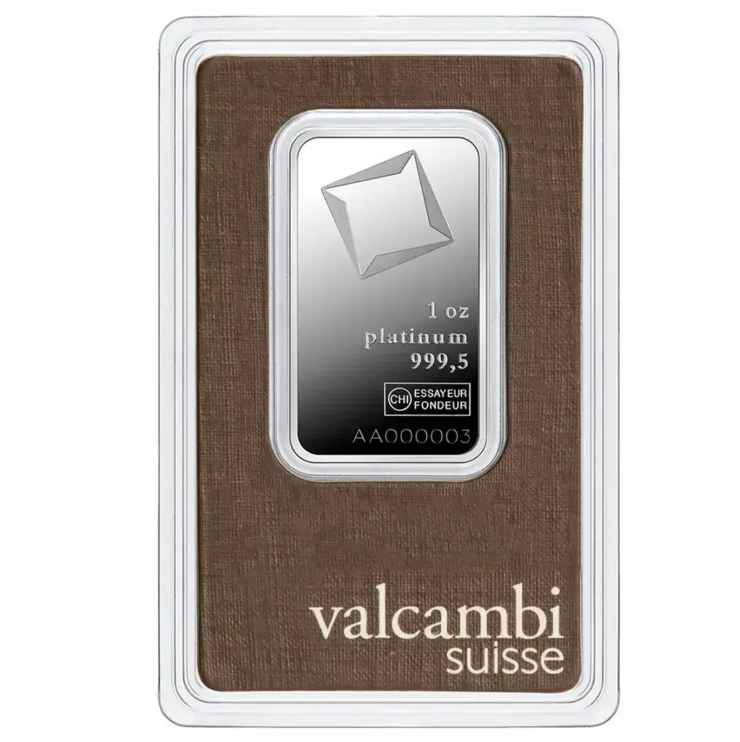 1oz Valcambi Platinum Minted Tablet