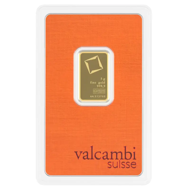 5g Gold Valcambi Minted Tablet 9999