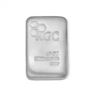  AGC 10oz Cast Silver Bullion Bar