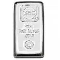  10oz ABC Bullion Cast Bar Silver
